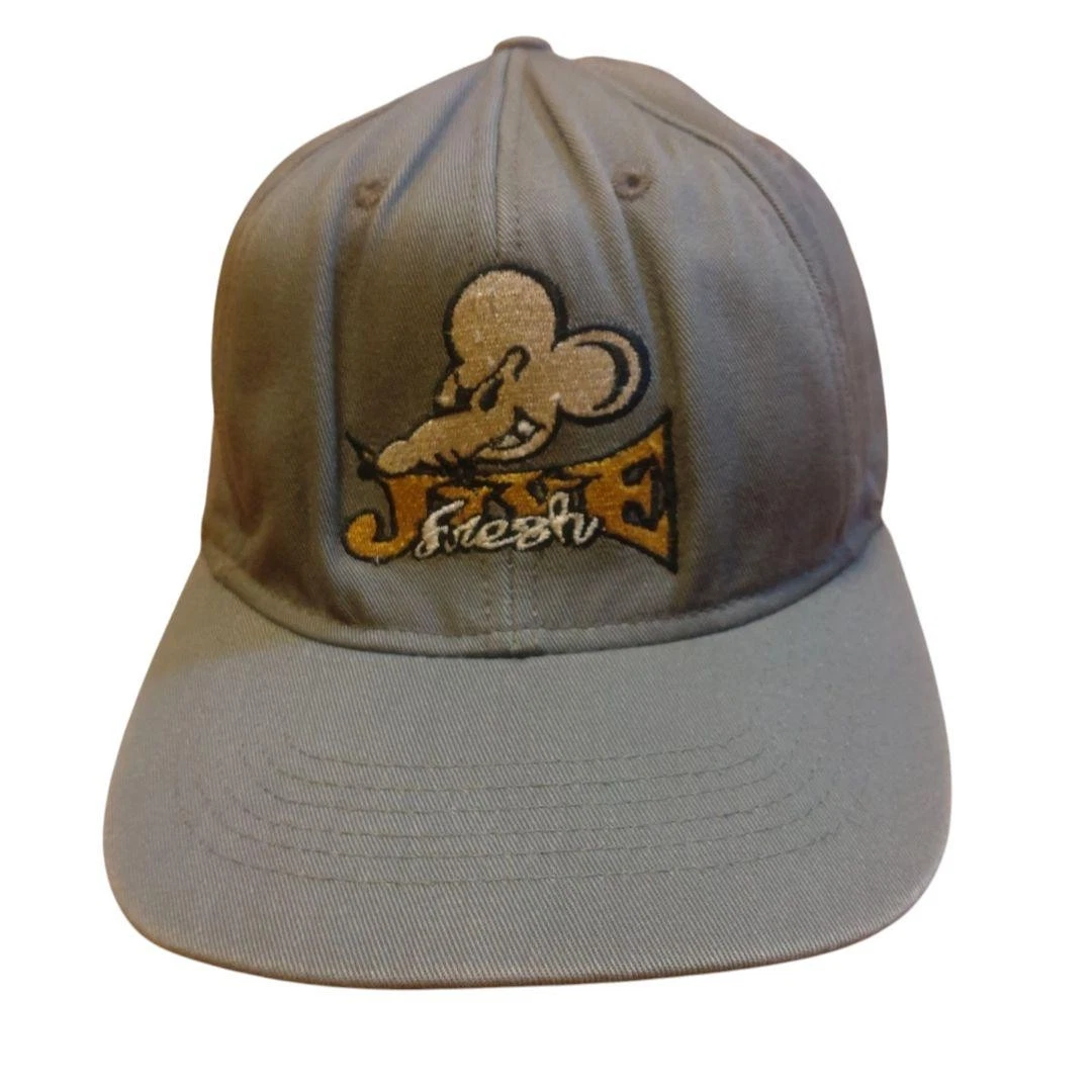 FRESH JIVE 刺繍ロゴ ブラウンキャップ USA製　90's 未使用 USED】80's-90's freshjive JIVE J-LOGO CAP | KON