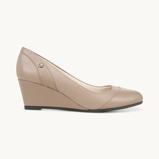 Life Stride Womens 9 W Stone Heirloom Dreams Wedge Heels DISPLAY FB1