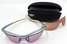 TIFOSI WISP Cycle Sunglasses Race Grey/Yellow frame w/ Pink Brown Lenses