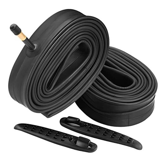 2 Pack 700 x 35-43c Road Bike Inner Tubes, 48mm Schrader Valve Premium Quality 