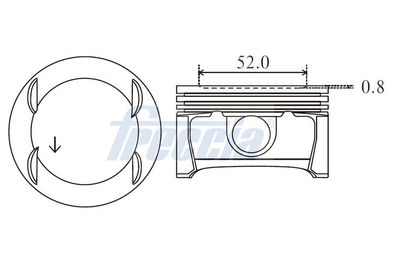 FRECCIA FP23-105350 Piston Fits Opel Agila A Corsa C D Vauxhall Agila MK1