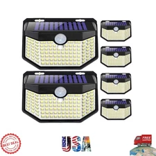 Energy-Saving Solar Outdoor Lights - 120 LEDs Motion Sensor, Waterproof, 6-Pack