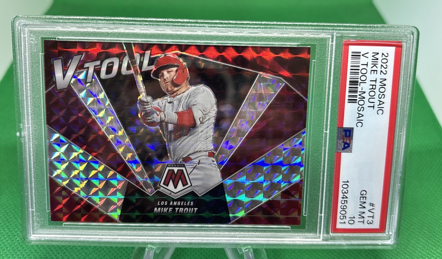 2022 Mosaic V-Tool Mosaic #VT3 Mike Trout PSA 10 GEM MT 🔥POP 7 Future HOF(er)🏆