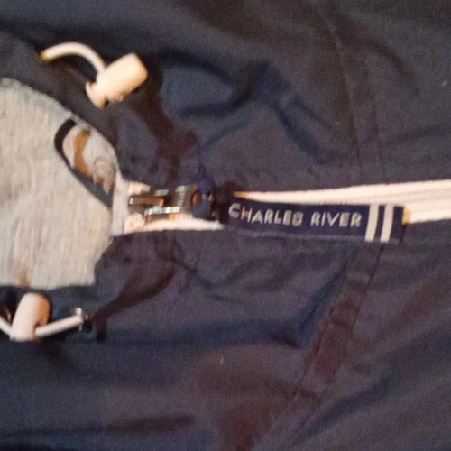 Charles River Men's Blue Hooded w/ Cotton Linen Softshell Zip - Kappa Beta Gamma image 3