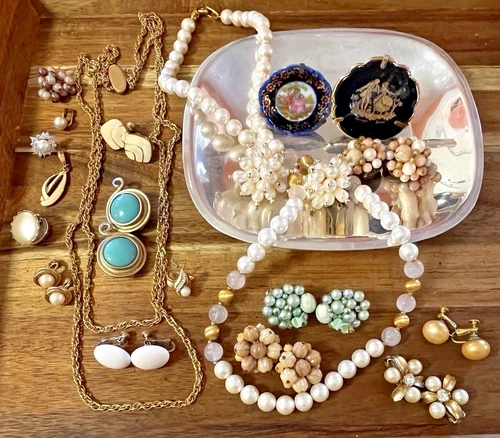 Vtg Designer Signed Jewelry Costume lot Napier MARVELLA Monet Dauplaise 1/20 GF