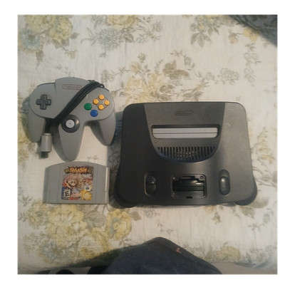 Nintendo 64 Console Bundle w/ Wired Controller & Super Smash Bros AV/Power Inclu
