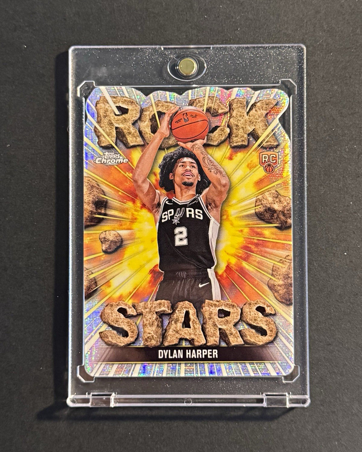 2025-26 Topps Chrome Rock Stars Dylan Harper RC #RS-17 San Antonio Spurs