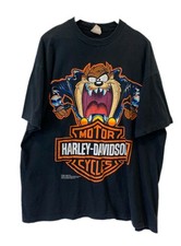 Vintage 1993 Harley-Davidson Looney Tunes Taz T-Shirt Deeley Canada Mens XL 19