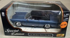 Maisto 1965 Buick Riviera Gran Sport Blue With Black Vinyl Top Diecast Car New Maisto 1965 Buick Riviera Gran Sport Blue With Black Vinyl Top Diecast Car New