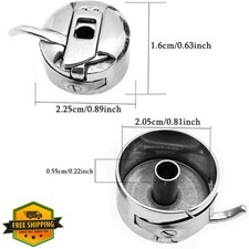 YEQIN 4 Pieces Sewing Machine Bobbin Case Stainless Steel Bobbin Case for All...