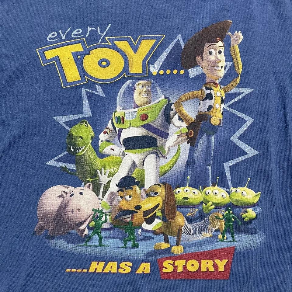 Vintage Disney Store Toy Story Shirt XS 4 Long Sleeve Woody Buzz Lightyear Pixar - Image 2 of 4