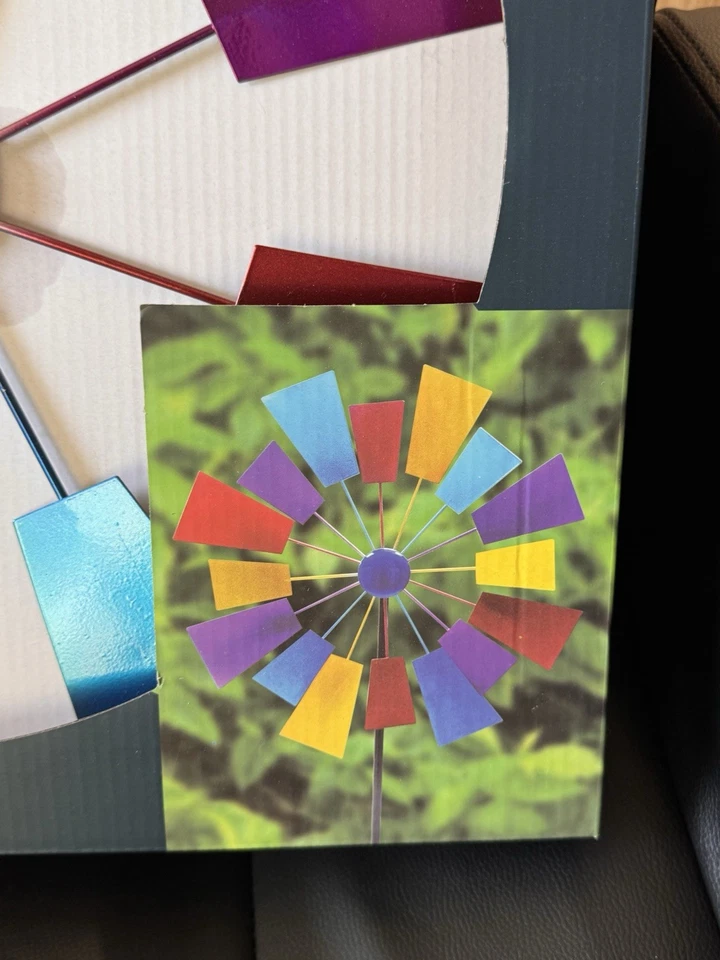 MAINSTAYS METAL MOLINO DE VIENTO ESTILO VIENTO SPINNER USO EXTERIOR METAL DURADERO NUEVO Foto 3 de 3