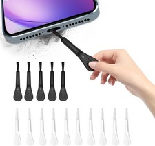 15 Pack Phone Charge Port Cleaning Tool kit, Including 10Pcs White and Black