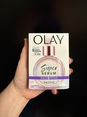 Olay Super Serum Night Repair Face Serum - Fragrance Free - 1.0 fl oz