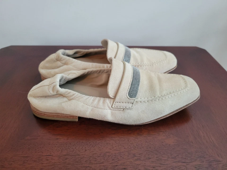 Zapatos de mujer Brunello Cucinelli, mocasines de cuero, talla 35, excelentes con caja de regalo  Foto 4 de 4