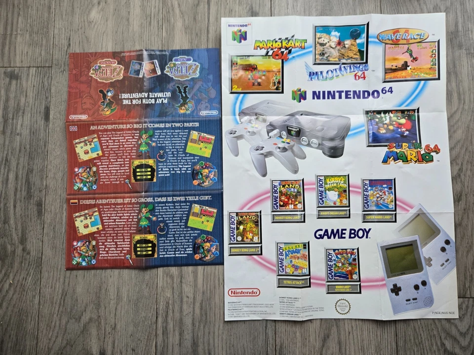 Super Nintendo Game Boy Nintendo N64 Anleitung GBA Poster RAR SELTEN - Bild 3 von 4