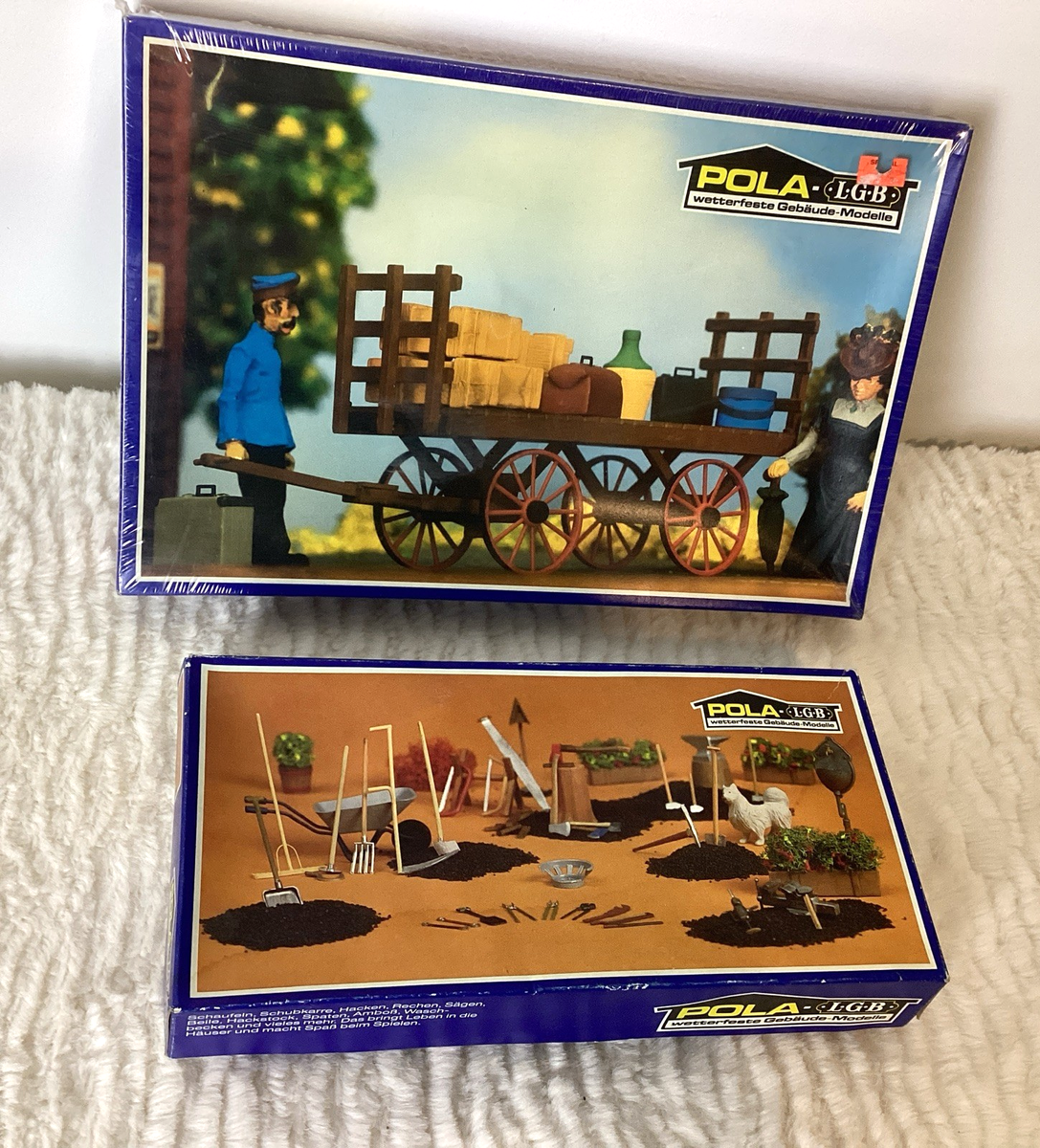 LGB POLA 963 Baggage Cart New & 968 Garden Set Train Model