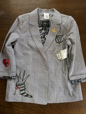 Disney Special Edition Cruella de Vil Graphic Youth Blazer Jacket Size 11/12 US