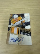 Matthew Wood 2025-26 SP Game Used Inked Rookie Sweaters Patch Auto /25 Predators