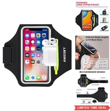 Running Armband Phone Holder up to 6.9 Inch Water Resistant TPU Earphone Pouch
