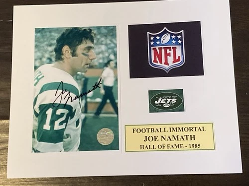 Joe Namath Autographed signed 5x7 Photo with COA. HOF