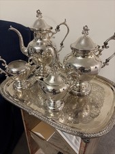 Silver on Copper  Birmingham tea/coffee pots sets