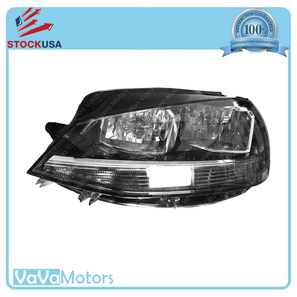 Conjunto de faros halógenos para Volkswagen Golf y GTI 2018 2020 lado izquierdo del conductor Foto 2 de 4