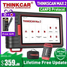 2025 THINKSCAN MAX 2 Car Diagnostic Tool OBD2 Scanner Bidirectional CANFD for GM