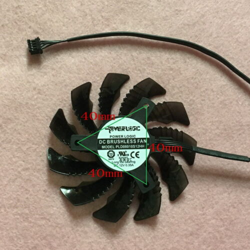 75mm GIGABYTE Radeon RX 5500 5600 5700 XT GAMING OC 8G Triple Fan 40mm 4Pin R262 - Picture 4 of 6