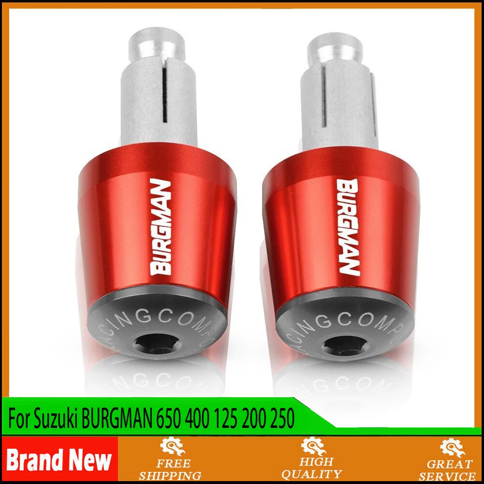 For Suzuki BURGMAN 650 400 125 200 250 Motorcycle CNC Handlebar Plug End Cap Foto 2 de 4