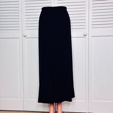 JOSEPH RIBKOFF Navy High-Waisted Wide-Leg Dress Pants Size L