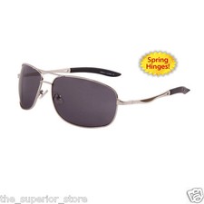 Xsportz XS67 Casual / Sports Sunglasses Metal Silver Frame - Smoked Lens