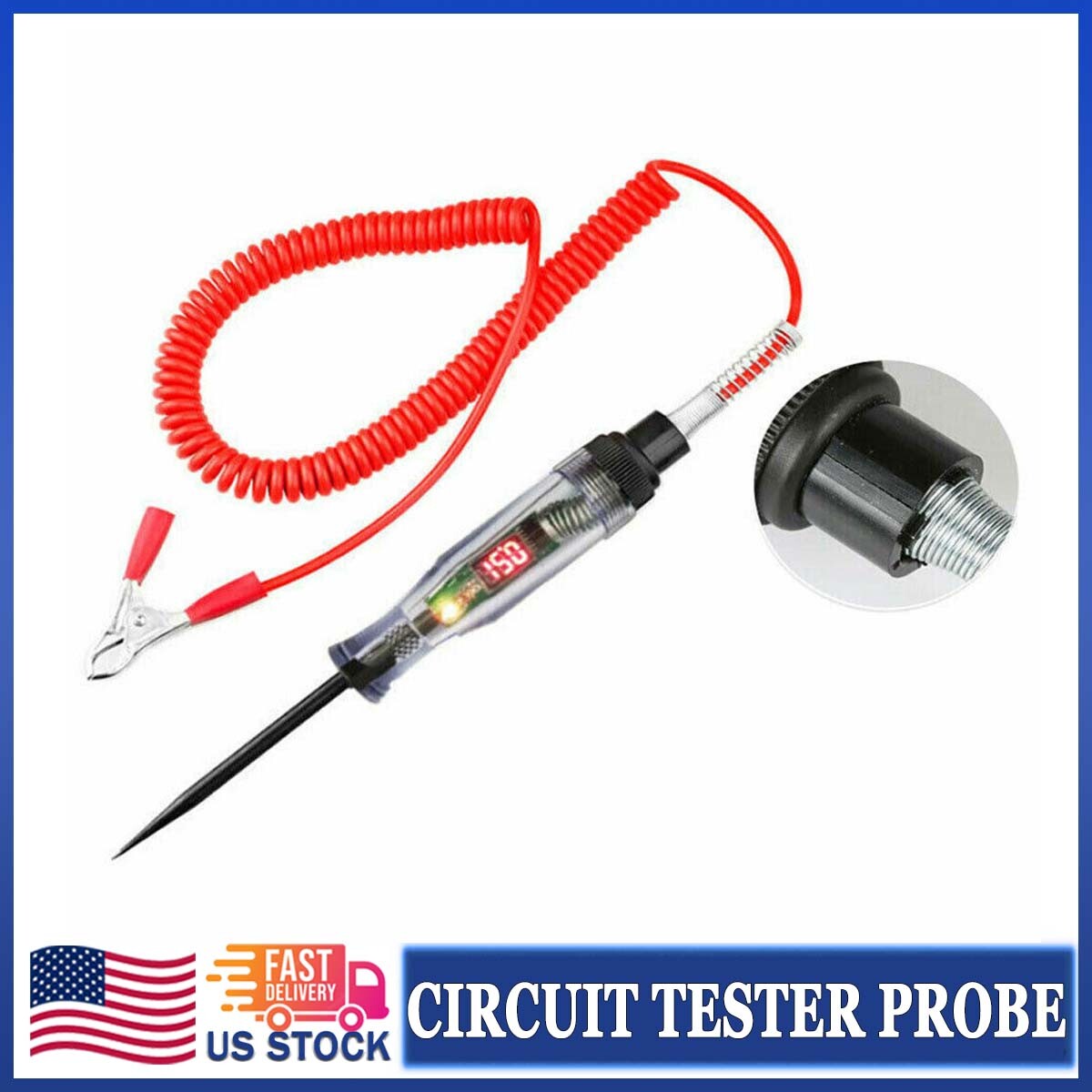 12V Circuit Tester Probe Light Voltage Pen Detector 348V Electric Car