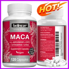 MACA +L-ARGININE+OPC +VITAMINS+ZINC Supplement Capsules Prostate/Men's Health