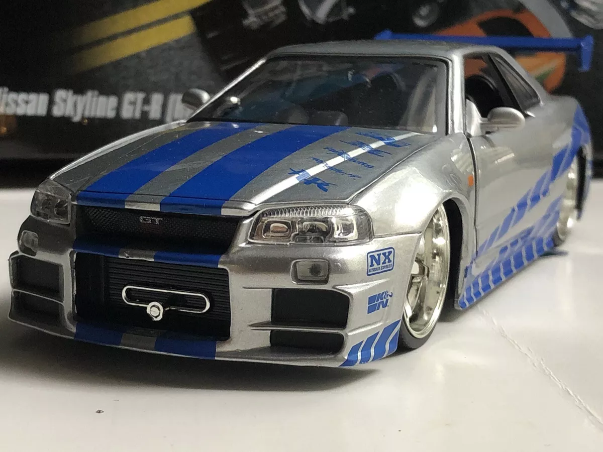 JADA TOYS FAST & FURIOUS BRIAN'S NISSAN SKYLINE GTR R34 1:24 NEW NO BOX