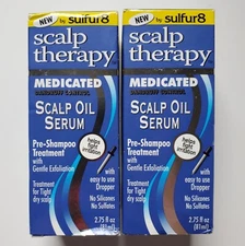 Lot 2 Sulfur8 scalp Therapy Medicated Dandruff Control Scalp Oil Serum Treatment