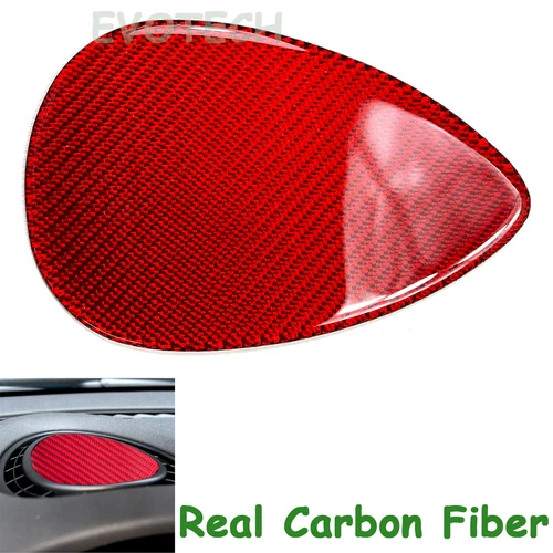 Real Carbon Fiber Red Dashboard Air Vent Outlet Trim Fits 14-21 F55 F56 Cooper