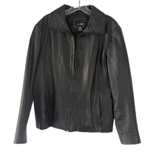 East 5th Women's Size Xl Leather Black Full Zip Moto Jacket