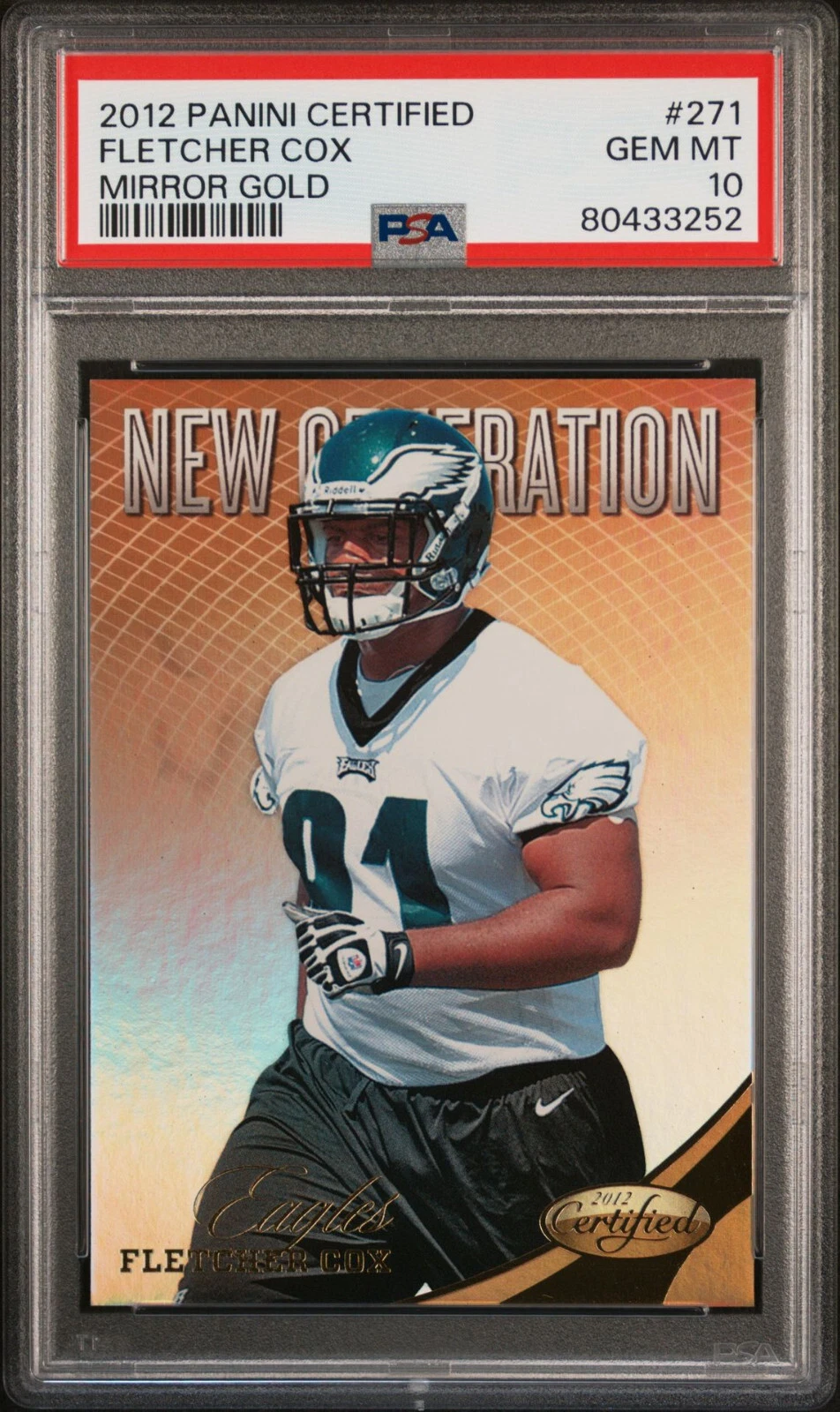 Fletcher Cox Panini Certified #271 Mirror Gold