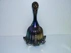 Fenton Faberge Bell Ruffled Edge Cobalt Blue Carnival Iridescent