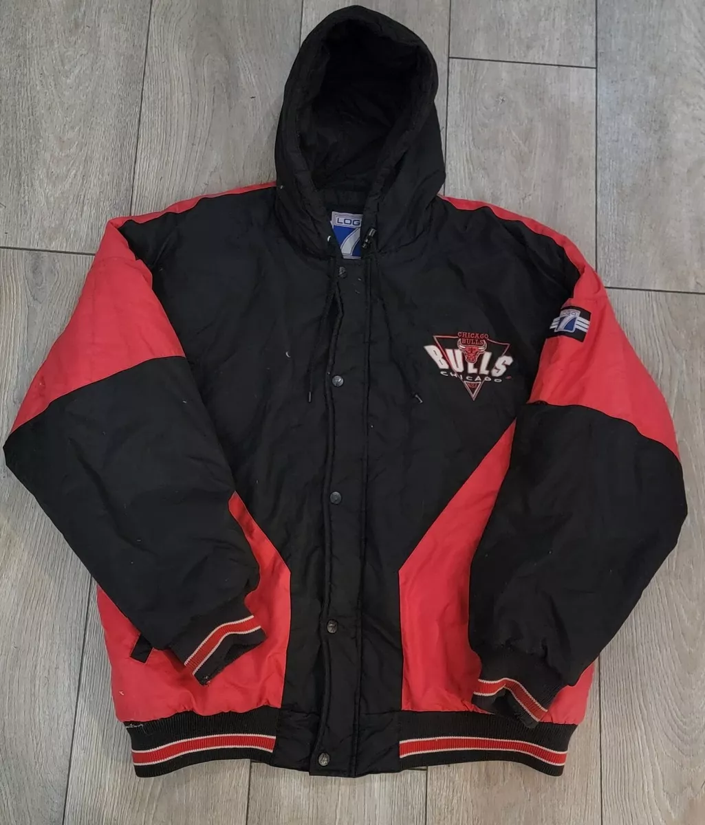 Vintage Chicago Bulls NBA Basketball Logo 7 1990s Puffy Jacket