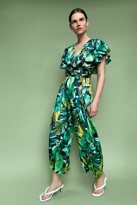 green print jumpsuit