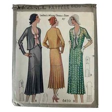 McCall Antique Early 1900's Pattern 6430 Misses/Ladies Dress Size 16 HTF RARE