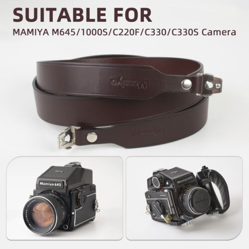 Correa de hombro de cuero de 35 mm de ancho para cuello para Mamiya M645 1000S C220F C330 C330S - Imagen 3 de 14