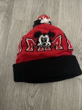 Vintage Mickey Mouse Children  s Beanie Hat Knit Pom Pom