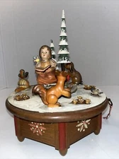 Thorens Anri Music Box Lara's Theme Made in Switzerland Bird Snail Mouse Rabbit