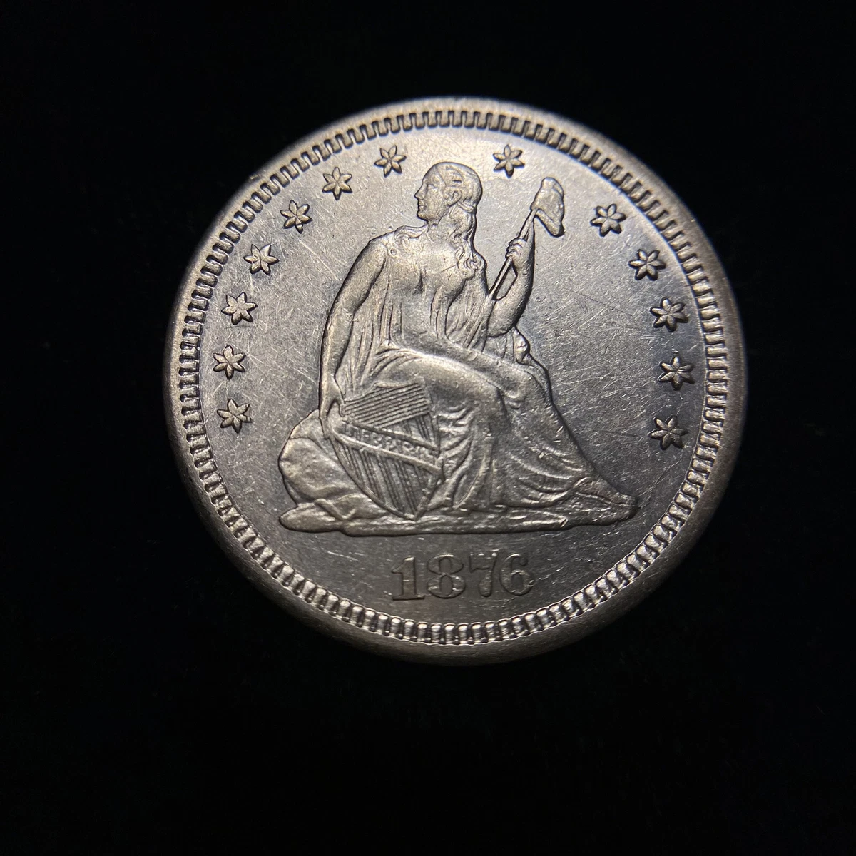 1876 坐姿自由女神美国硬币| eBay