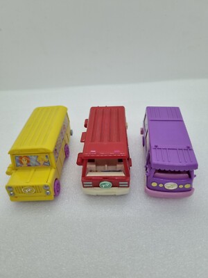 Polly Pocket Auto Bus Pferde Set