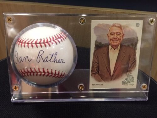 Dan Rather Hand Signed MLB Baseball CBS Evening News The Big Interview - Picture 1 of 1