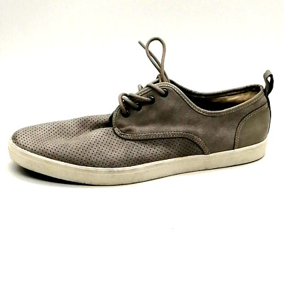 Madden Womens Flat Heel Lace Up Front Sneaker Perforated Front Gray 12